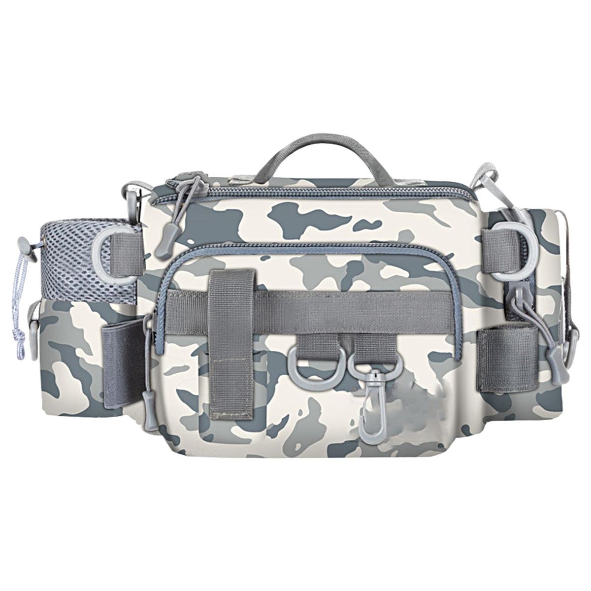Fishing Bag Winter Outdoor Waist Fishing Bag Grey