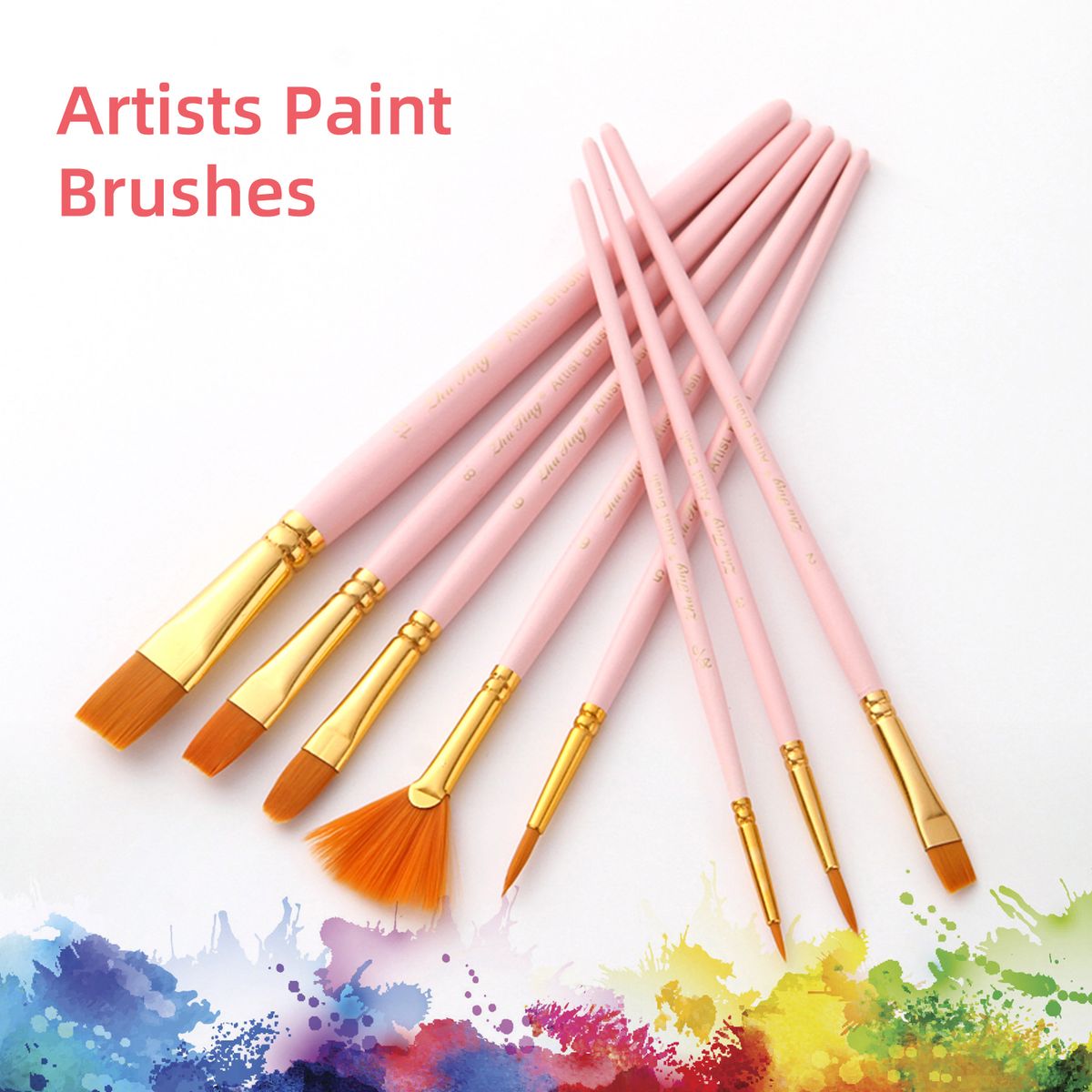 10pcs Watercolor Paint Brushes Set Nylon Hair Artist