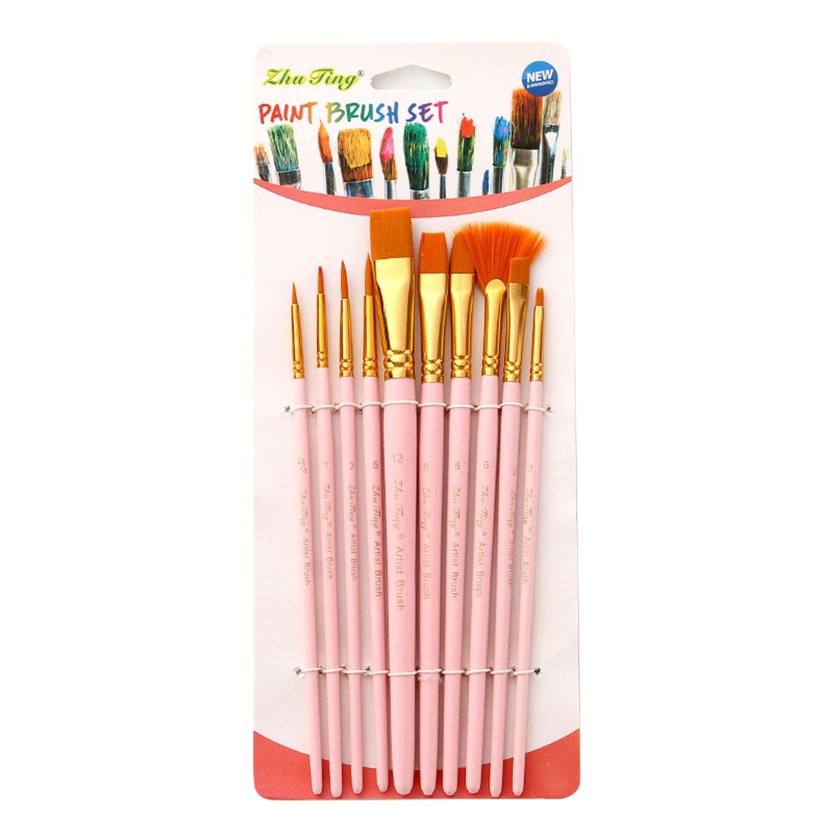10pcs Watercolor Paint Brushes Set Nylon Hair Artist