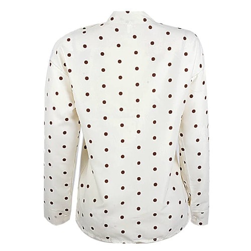 Polka Dot Blouse- Beige