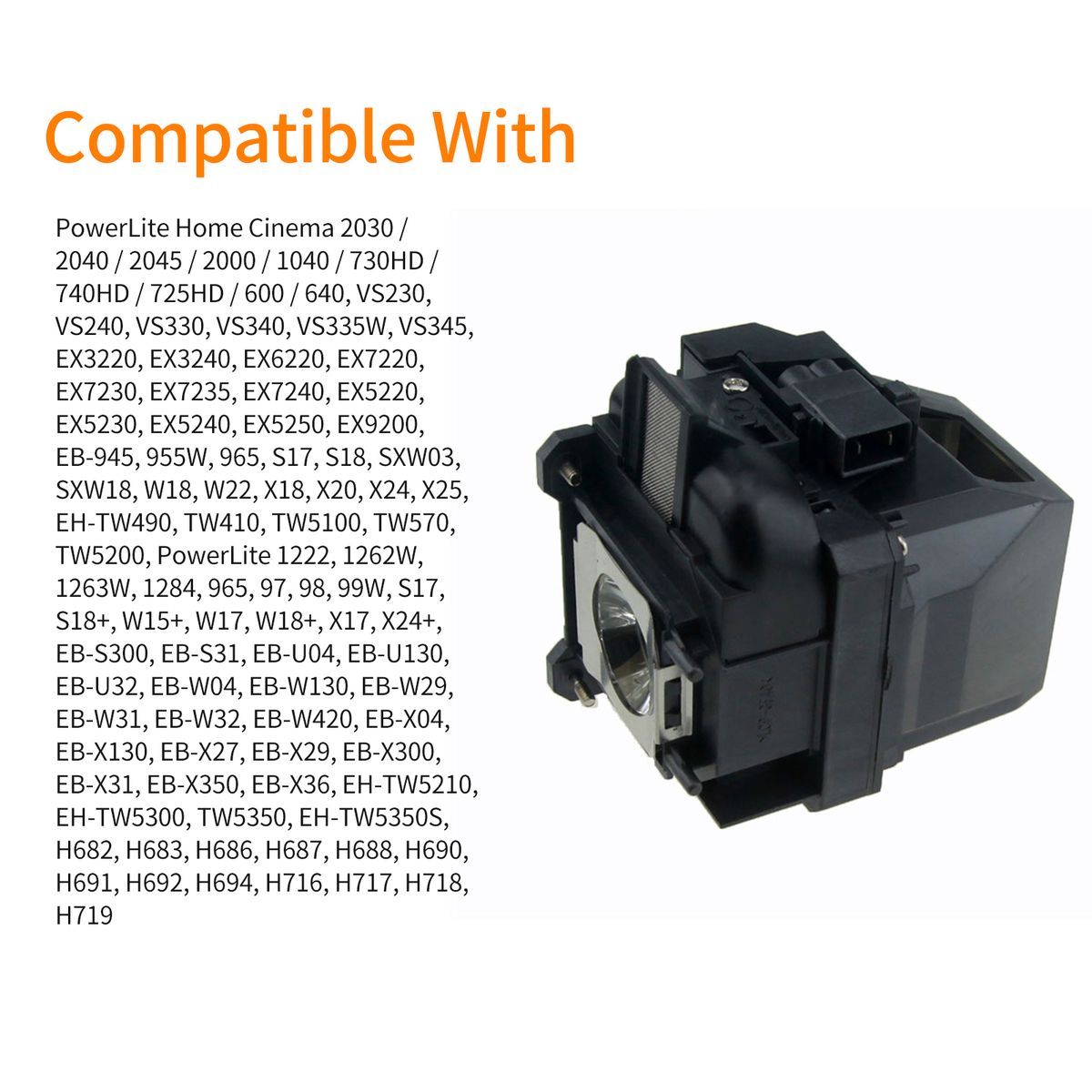 ELPLP88 ELPLP78 Replacement Projector Lamp Compatible With