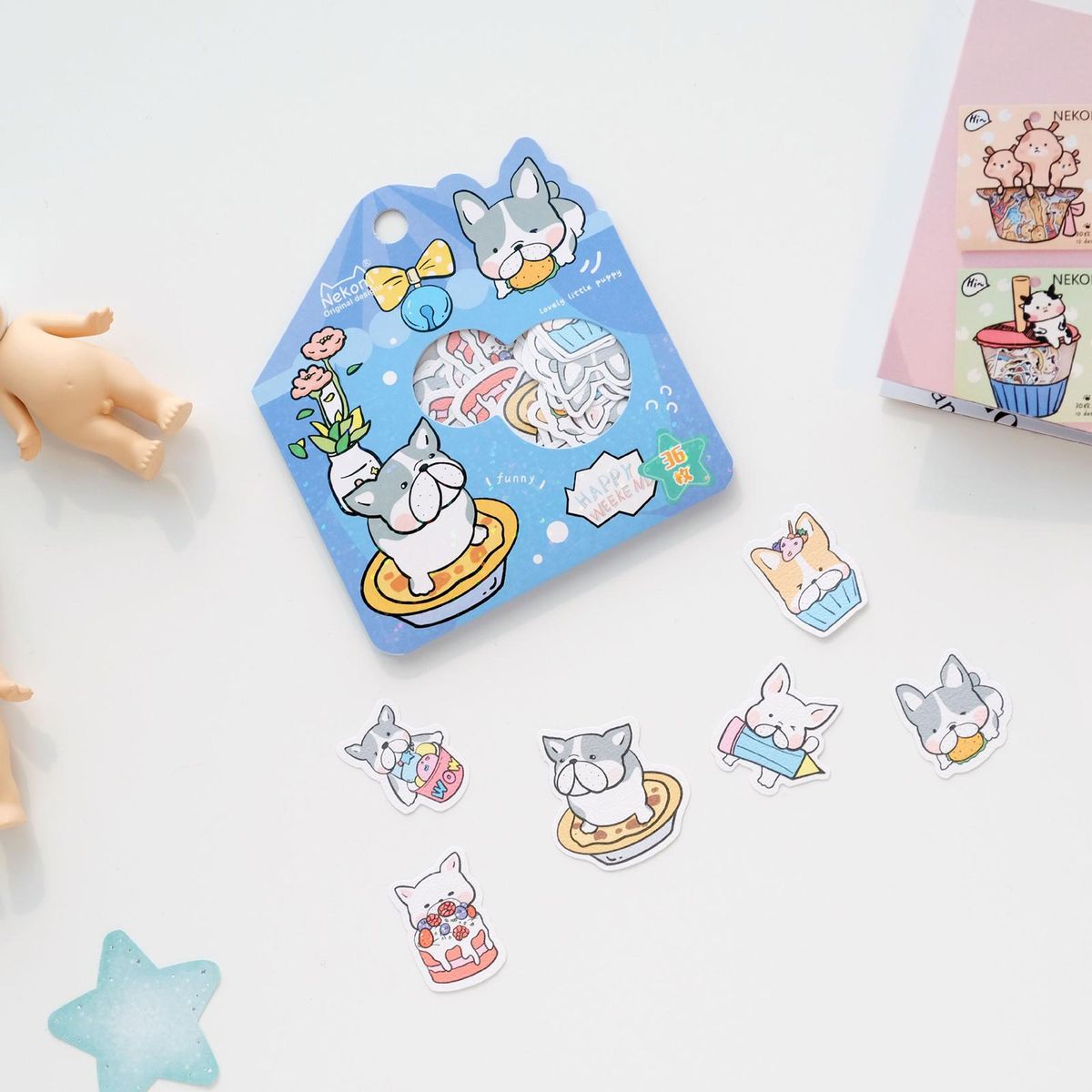 36Pcs Stationery Stickers Animal Graffiti Decals Water Bottle Suitcase Stickers
