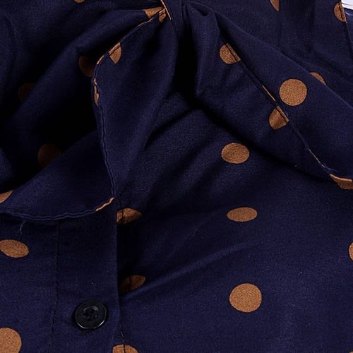 Polka Dot Blouse- Blue