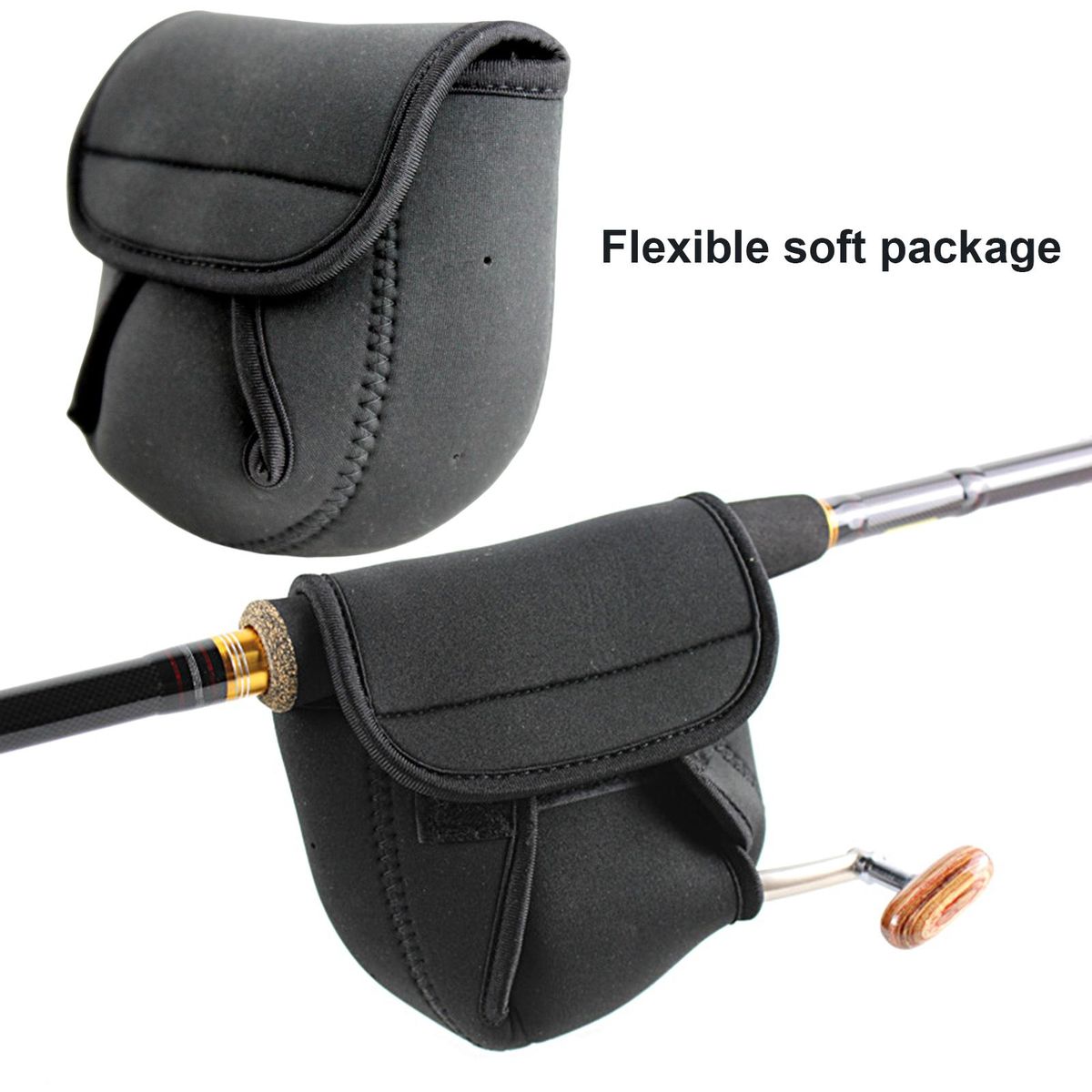 Fishing Reel Bag Outdoor Angling Baitcasting Reel Pack Fishing Tool Black
