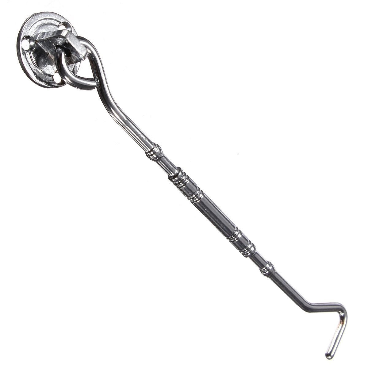 Window Shutter Cabinet Door Gate Latch Hook Eye Wind-Proof Polished Zinc Alloy Chrome Chrome
