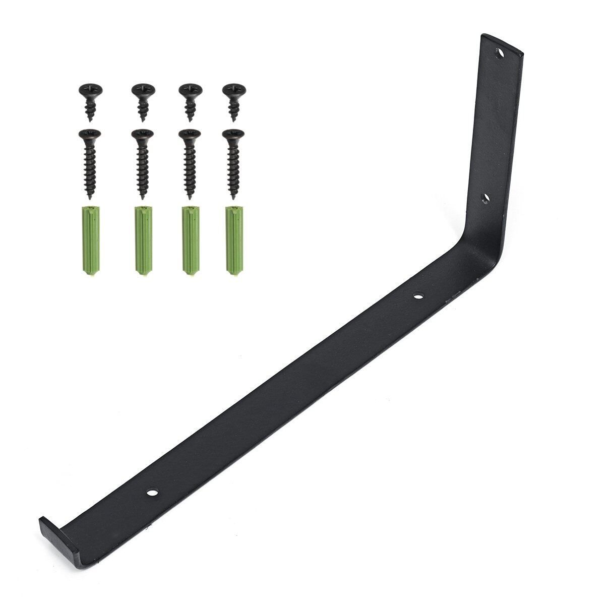 Rustic Wall Shelf Brackets Scaffold Board Heavy Duty Industrial Shelving Unit Light Black