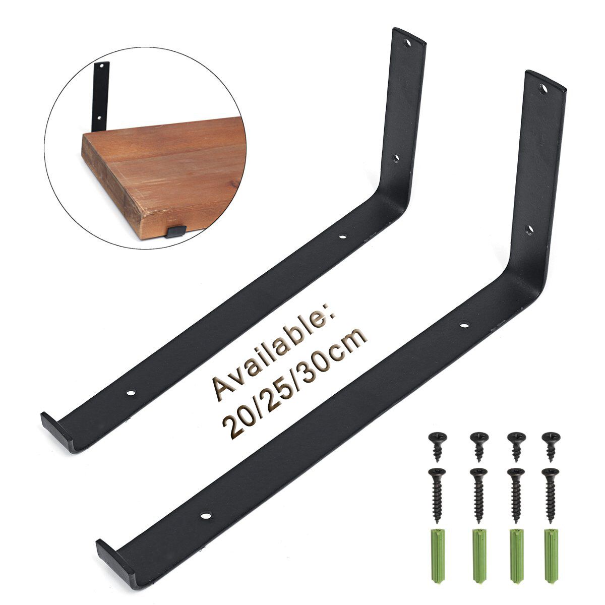 Rustic Wall Shelf Brackets Scaffold Board Heavy Duty Industrial Shelving Unit Light Black