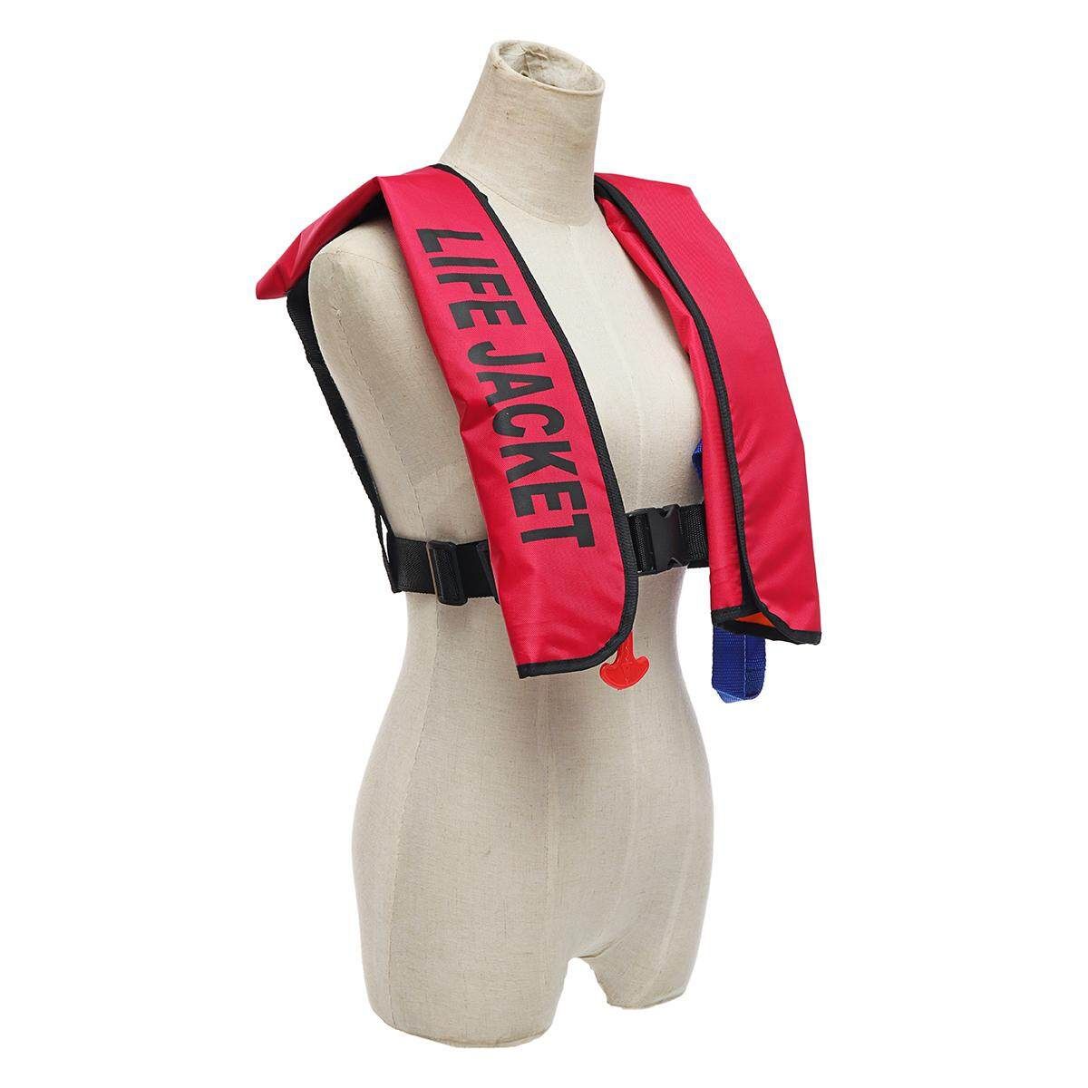 Newest Life Jacket Inflation Adult Manual Inflatable 150N PFD Survival Aid Wine Red