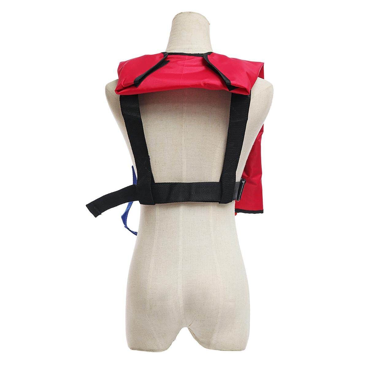 Newest Life Jacket Inflation Adult Manual Inflatable 150N PFD Survival Aid Wine Red