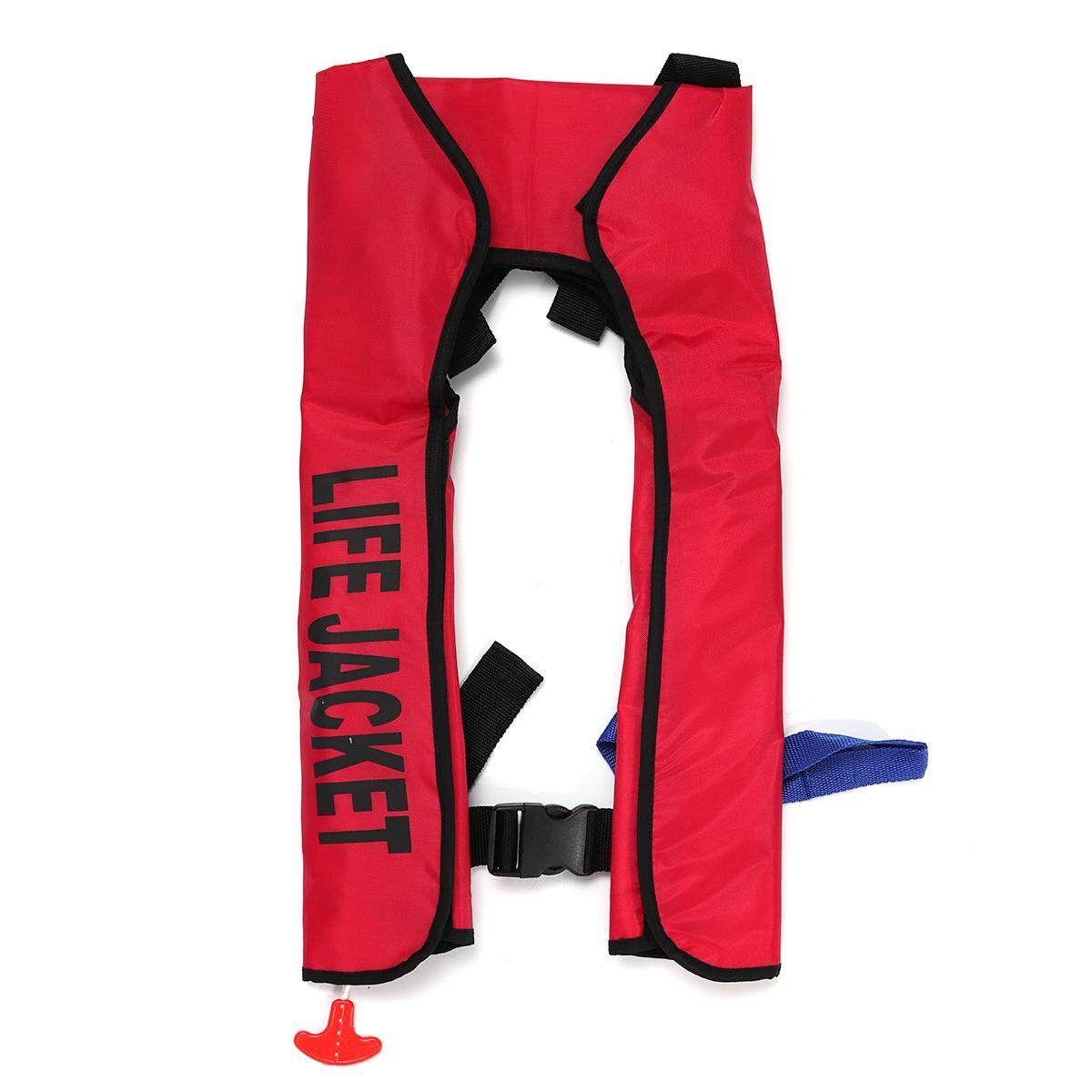 Newest Life Jacket Inflation Adult Manual Inflatable 150N PFD Survival Aid Wine Red