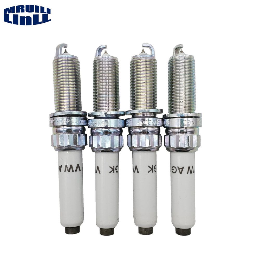 Spark Plug OEM 06M905606F For Audi RS4 A4 RS5 A5 S6 A6L A7 A8L Q7 Q8 Porsche 3.0T 4 Pieces
