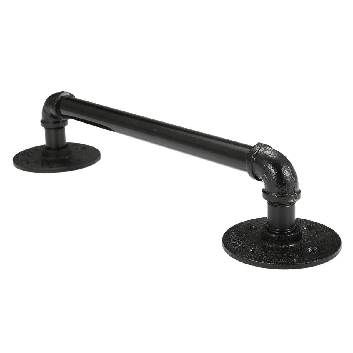 URBAN INDUSTRIAL RETRO STYLE RUSTIC IRON PIPE TOWEL RAIL #38cm Length 38cm