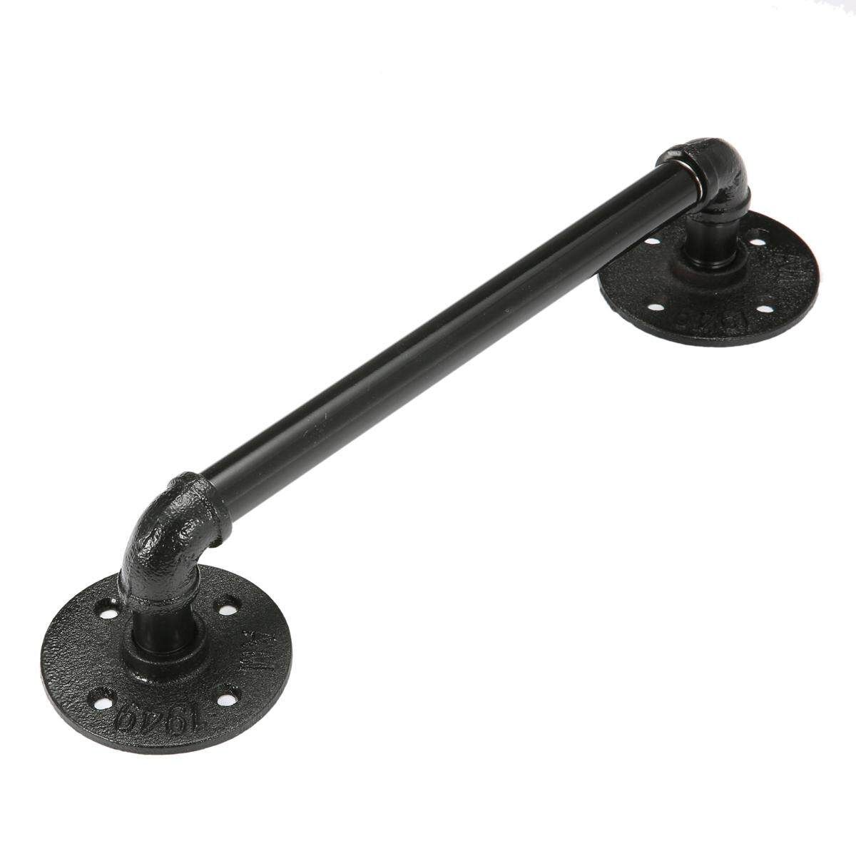 URBAN INDUSTRIAL RETRO STYLE RUSTIC IRON PIPE TOWEL RAIL #38cm Length 38cm