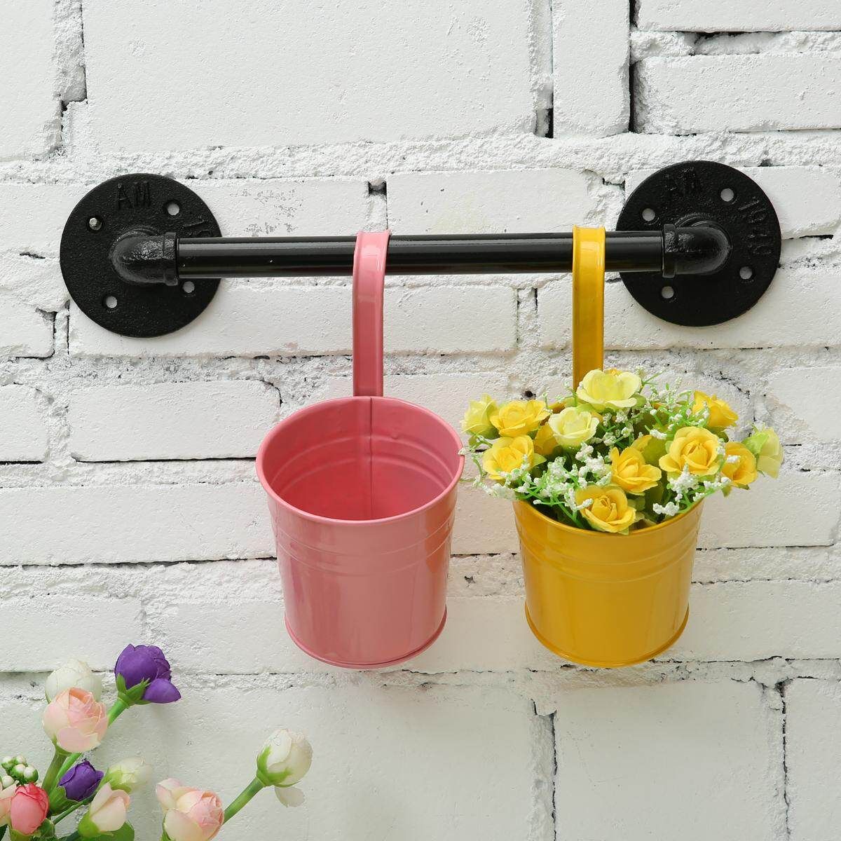 URBAN INDUSTRIAL RETRO STYLE RUSTIC IRON PIPE TOWEL RAIL #38cm Length 38cm