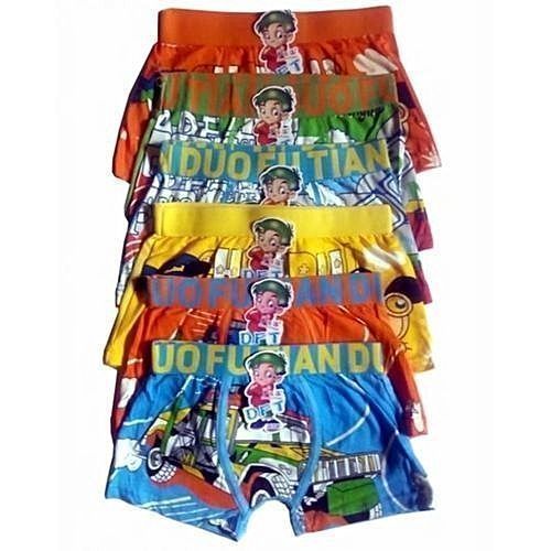 6 Children's Multi Colour Character Boxers