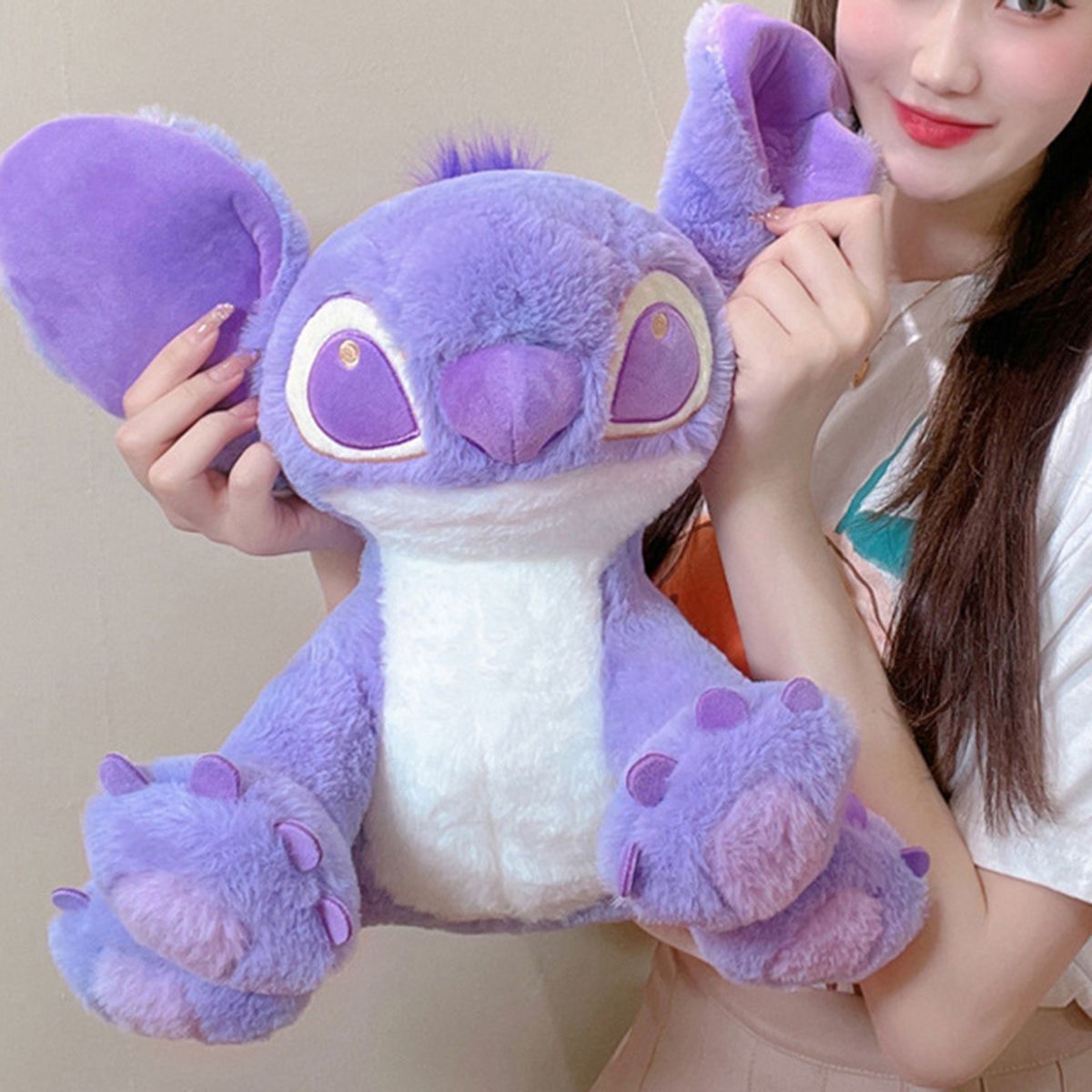 2535cm Stitch Plush Toy Cartoon Purple Stitch Plushie Purple