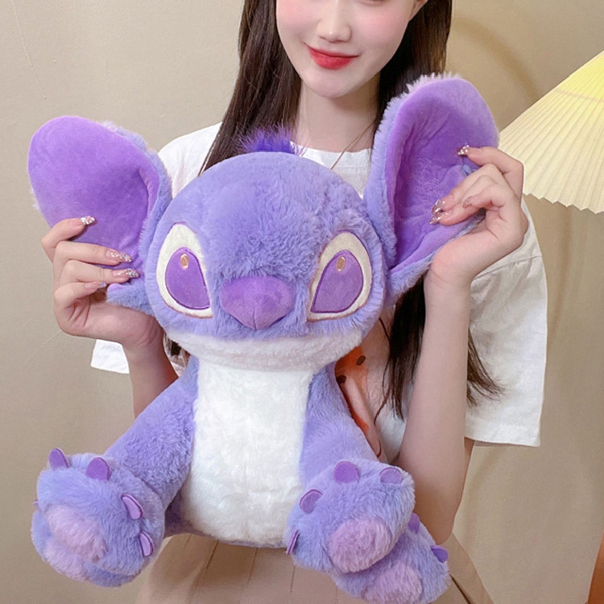 2535cm Stitch Plush Toy Cartoon Purple Stitch Plushie Purple