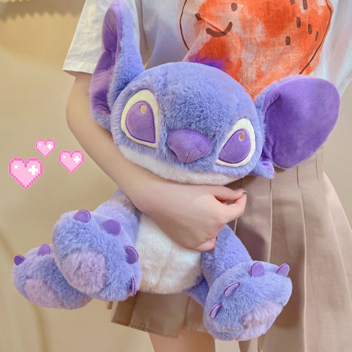 2535cm Stitch Plush Toy Cartoon Purple Stitch Plushie Purple