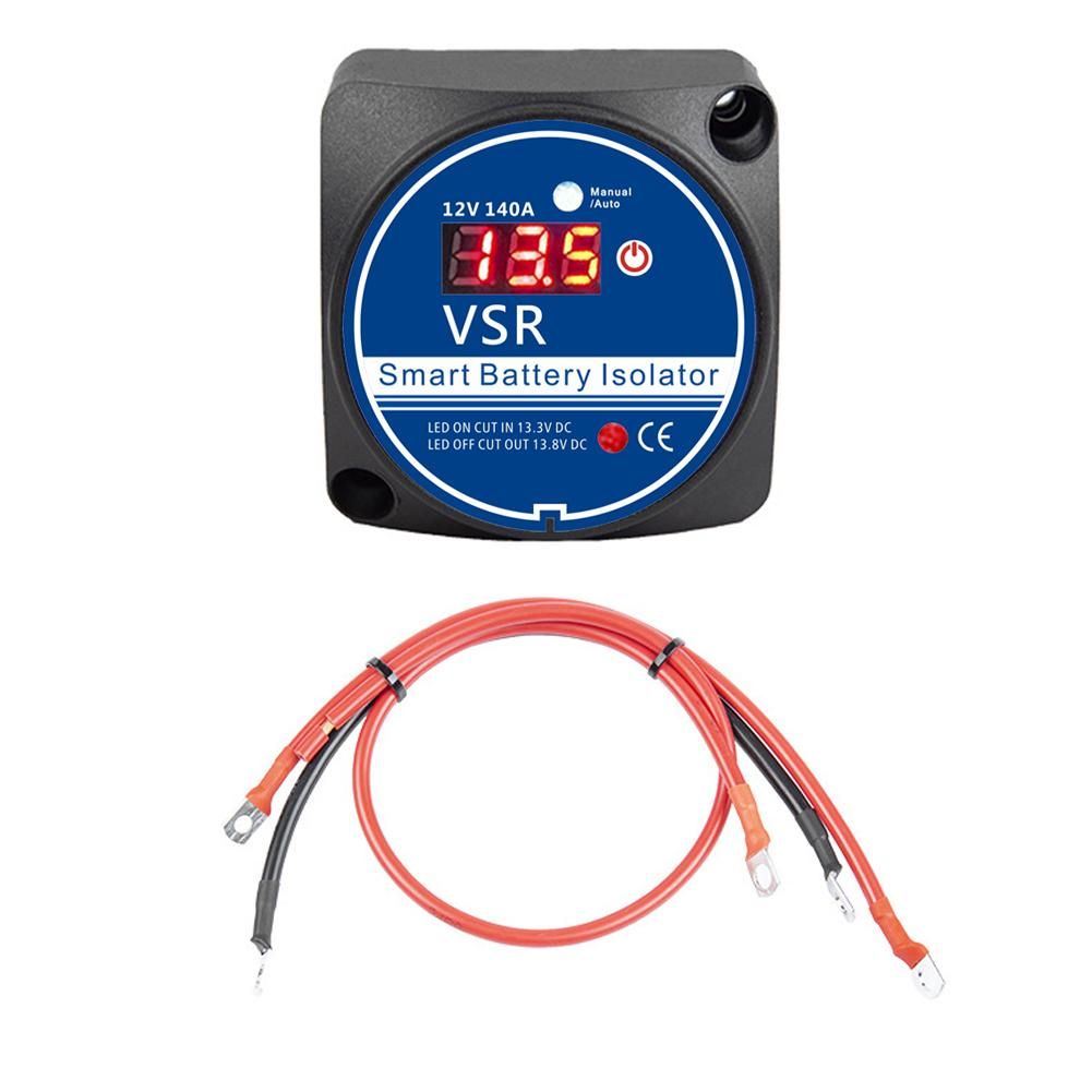 12 V 140A Automotive Intelligent Dual Battery Isolator Set Voltage Sensitive Relay VSR Double Battery Automatic Recharging Relay Battery Isolator