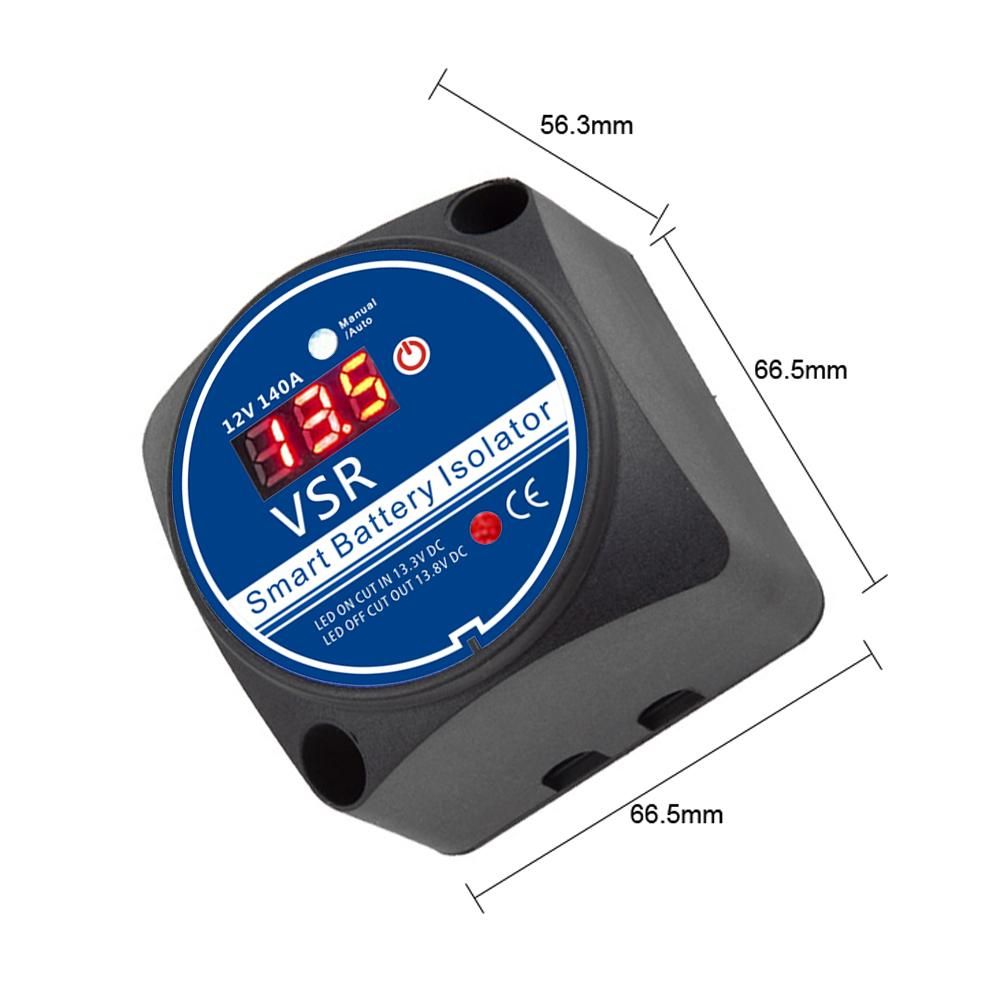 12 V 140A Automotive Intelligent Dual Battery Isolator Set Voltage Sensitive Relay VSR Double Battery Automatic Recharging Relay Battery Isolator