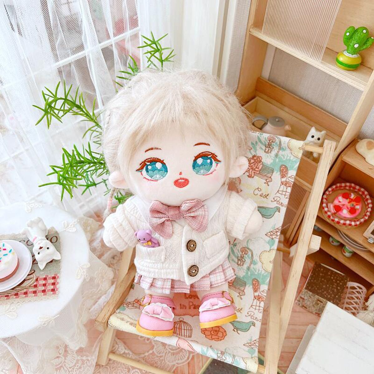 Doll Coat Jacket Coat 20cm Idol Doll Clothing White