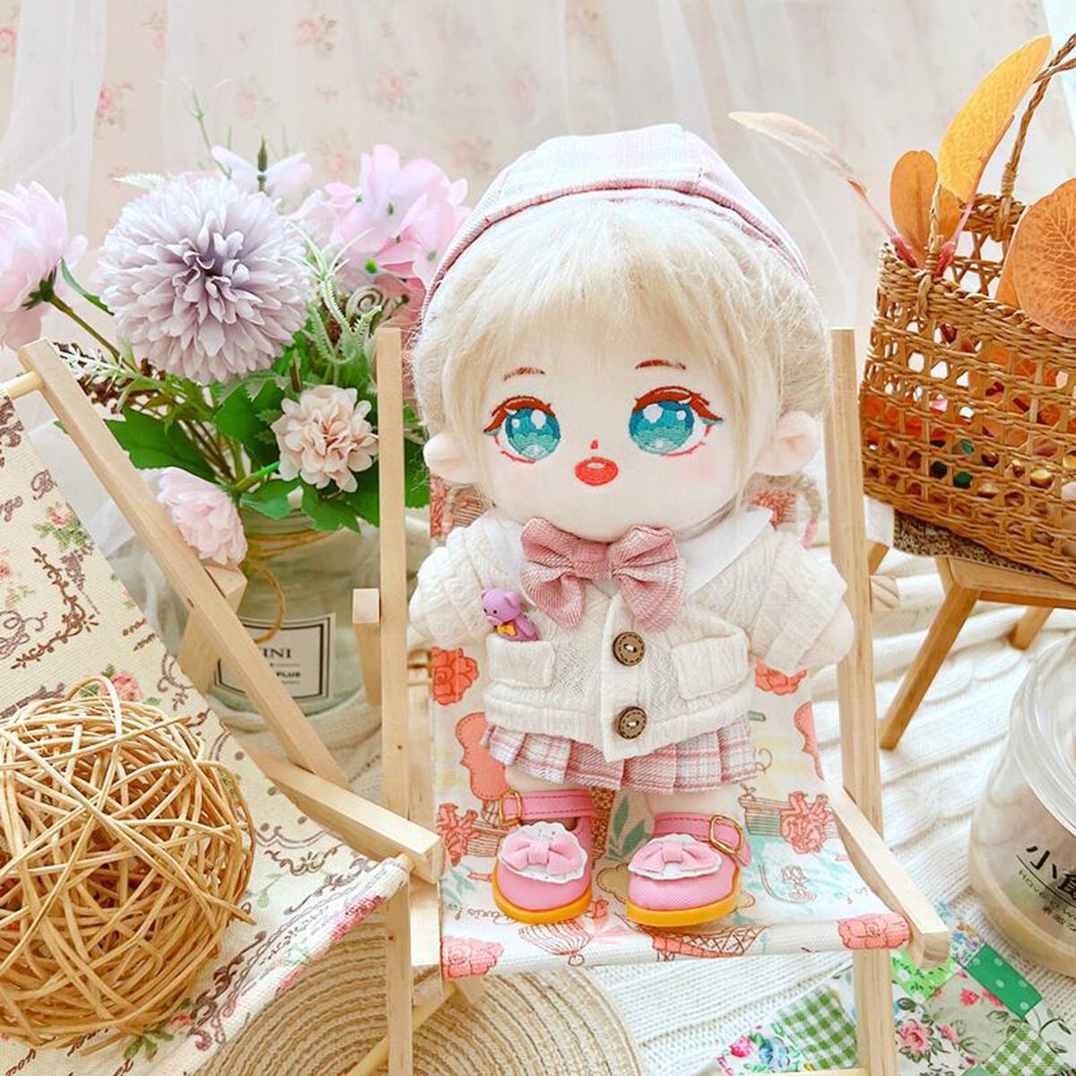 Doll Coat Jacket Coat 20cm Idol Doll Clothing White