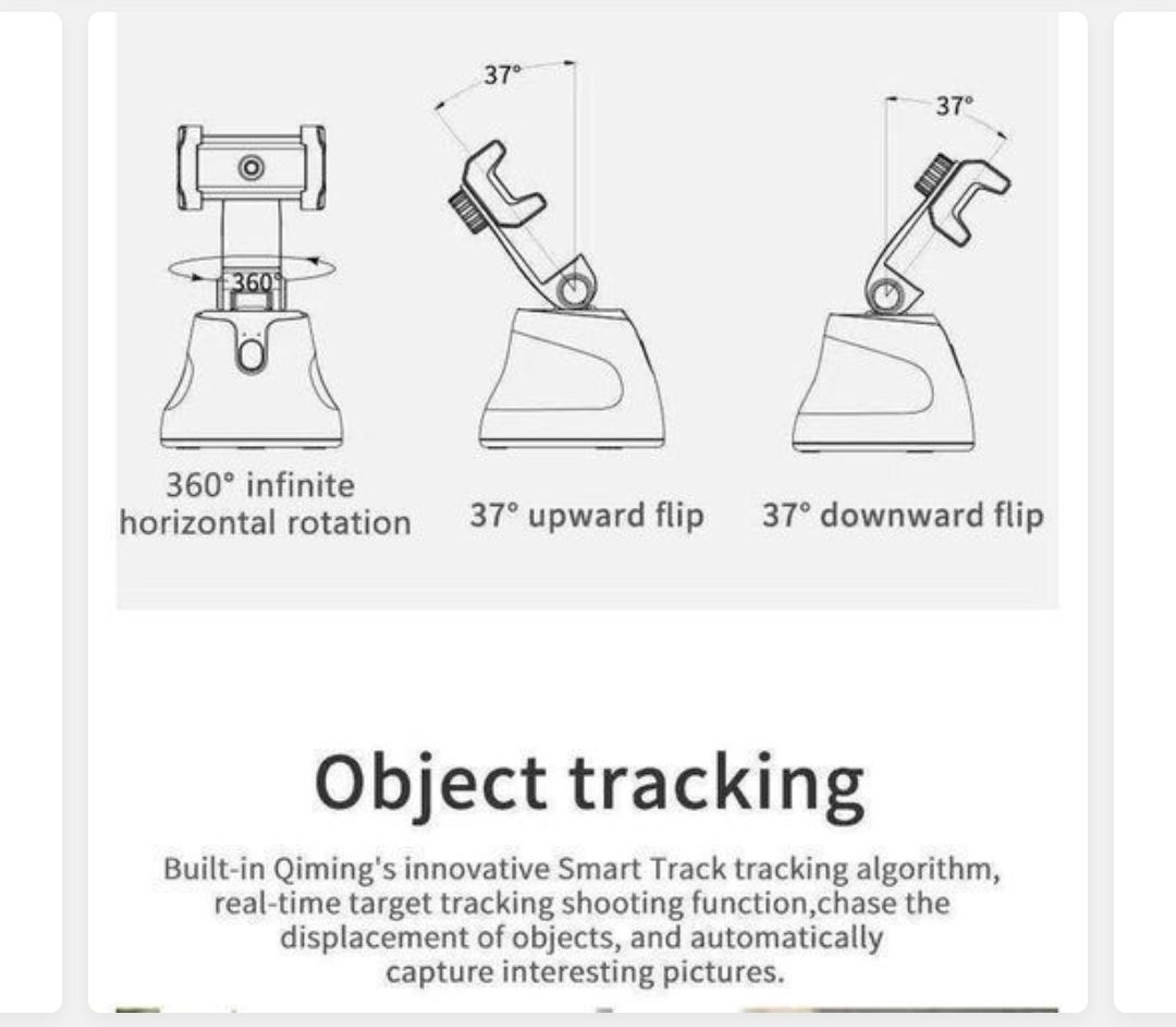Smart Personal Robot-Cameraman 360 Object  Tracking Holder