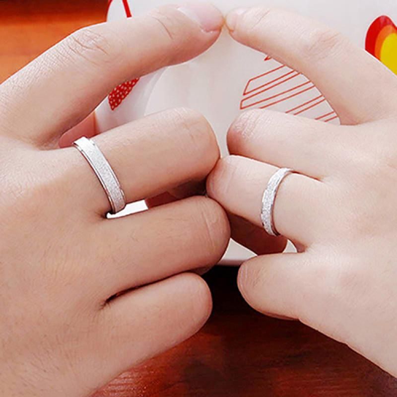 Men Women Wedding Band Ring Stainless Steel Matte Ring-Black