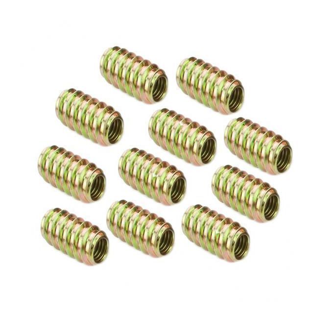 8x10Pcs Wood Insert Interface Screws Threads Bolts Nuts Fixing