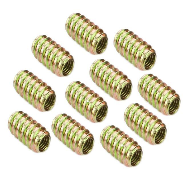 8x10Pcs Wood Insert Interface Screws Threads Bolts Nuts Fixing