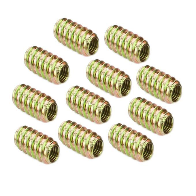 8x10Pcs Wood Insert Interface Screws Threads Bolts Nuts Fixing