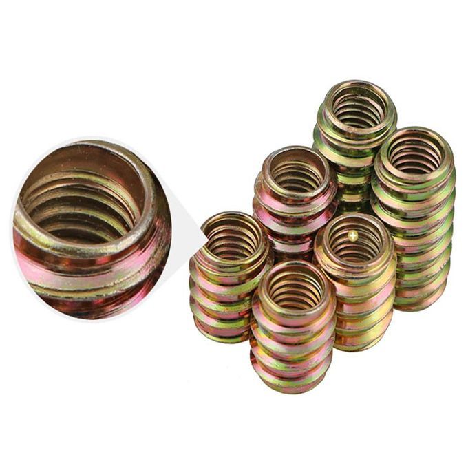 8x10Pcs Wood Insert Interface Screws Threads Bolts Nuts Fixing