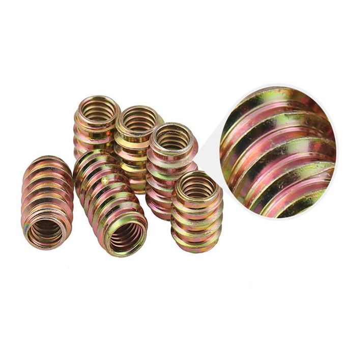 8x10Pcs Wood Insert Interface Screws Threads Bolts Nuts Fixing