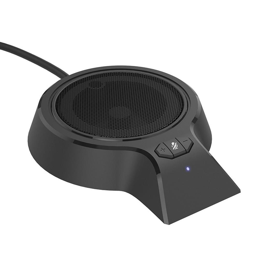 USB Conference Microphone 360° Omnidirectional PC Microphones USB Plug-and-Play Video Meeting Gaming Chatting Microphone