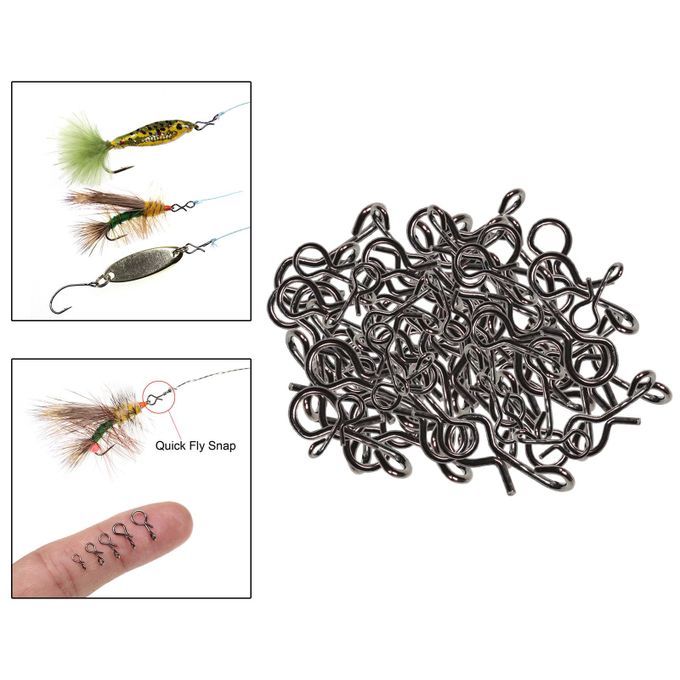 250x Quick Change Snap Fly  Connect Clips/Hook For Hook Steel