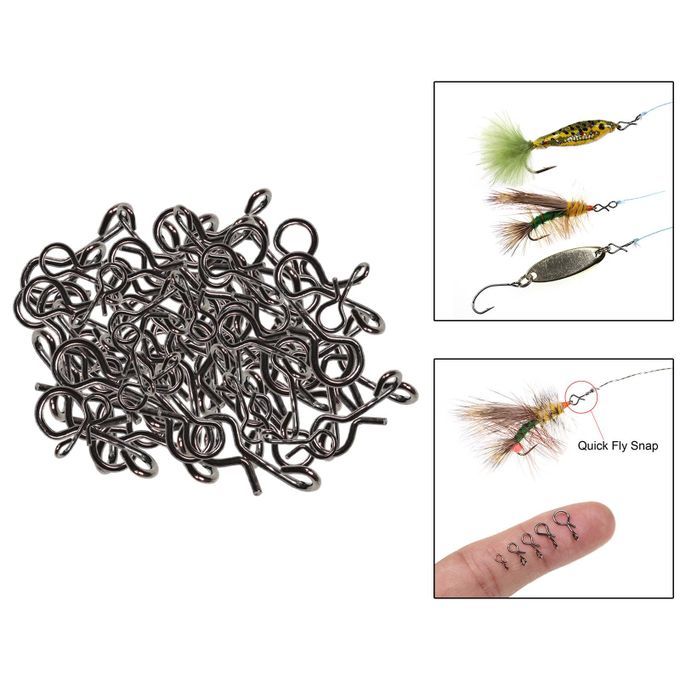 250x Quick Change Snap Fly  Connect Clips/Hook For Hook Steel