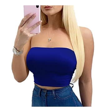 Strapless Camisole- Blue