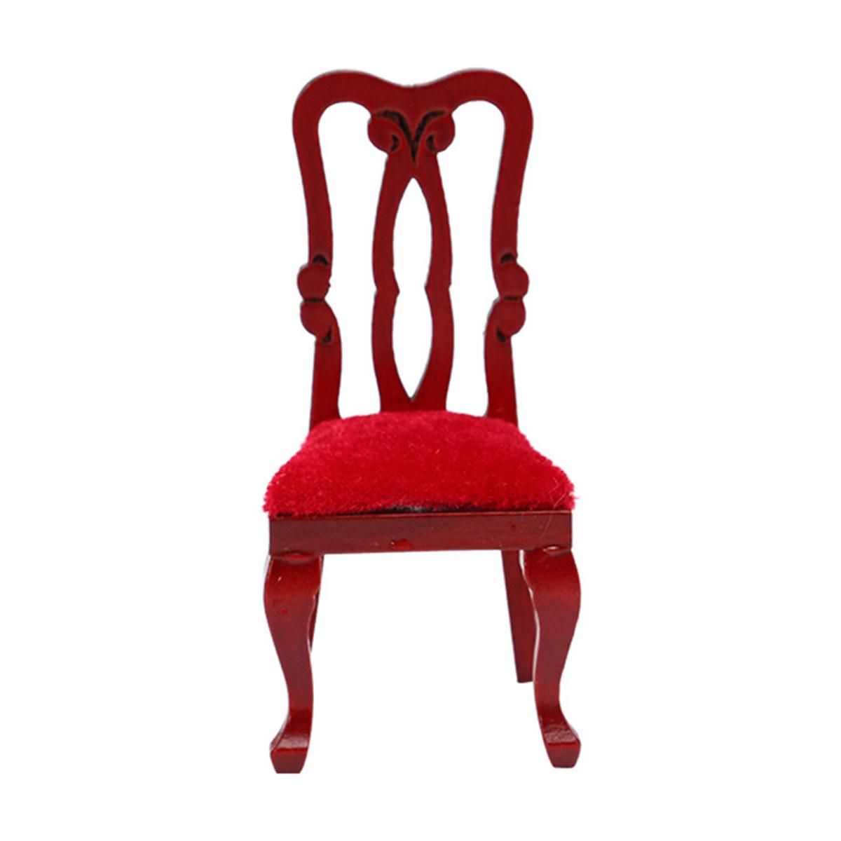 112 Table Chair Miniature Dining Room Set Furniture Dinning House Accessories Wood Mini Living Furniture Sets