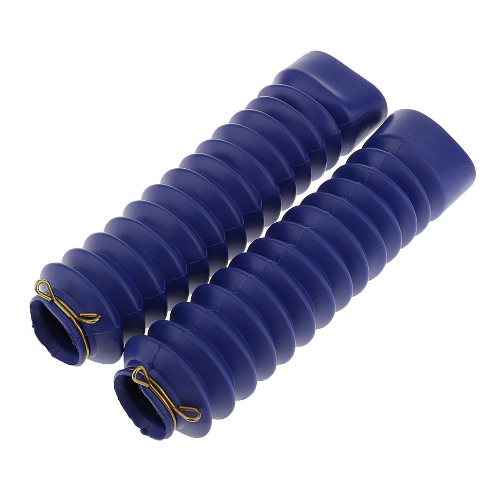 2PCs Motorcycle Front Fork Soft Rubber Boots Dust Cover 210x45x30mm -