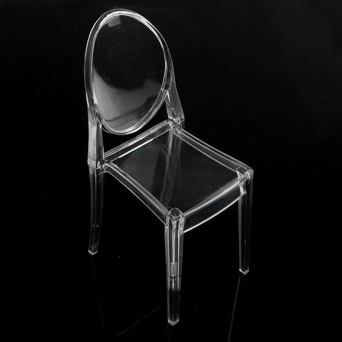 1/6 Plastic Dining Chair Ghost Side Chair Kitchen Furniture For Clear