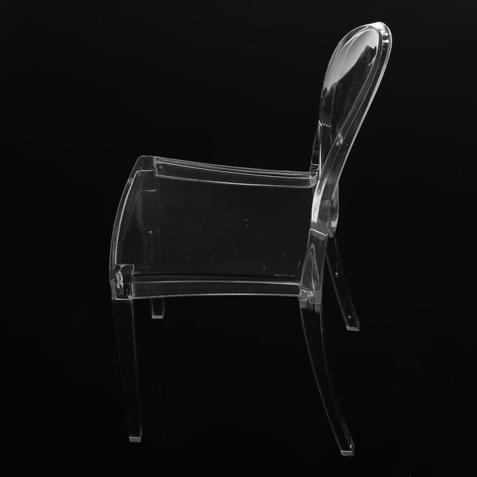 1/6 Plastic Dining Chair Ghost Side Chair Kitchen Furniture For Clear