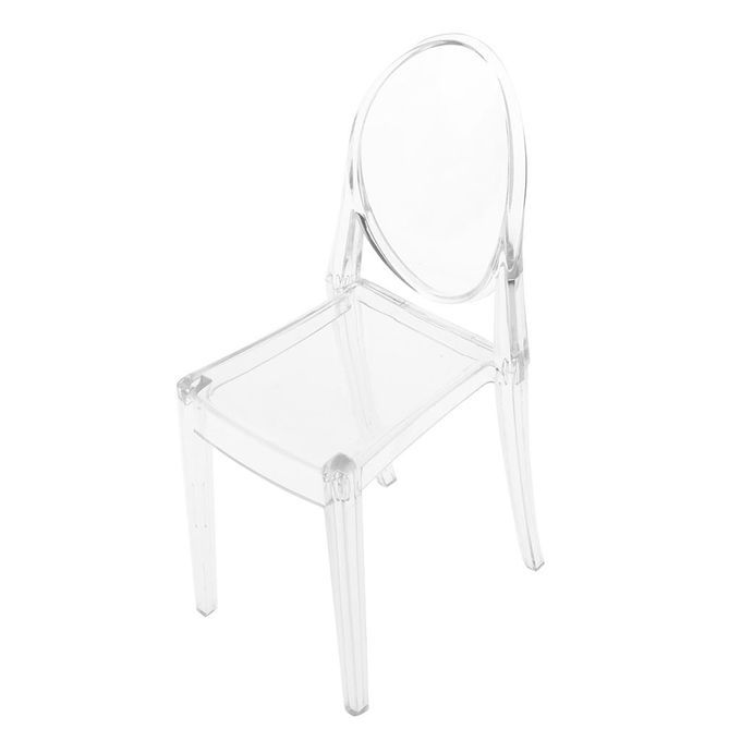 1/6 Plastic Dining Chair Ghost Side Chair Kitchen Furniture For Clear