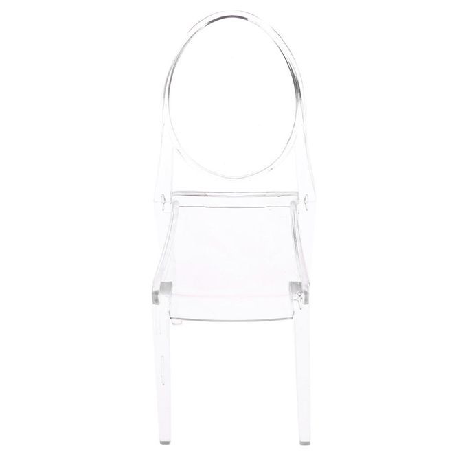 1/6 Plastic Dining Chair Ghost Side Chair Kitchen Furniture For Clear