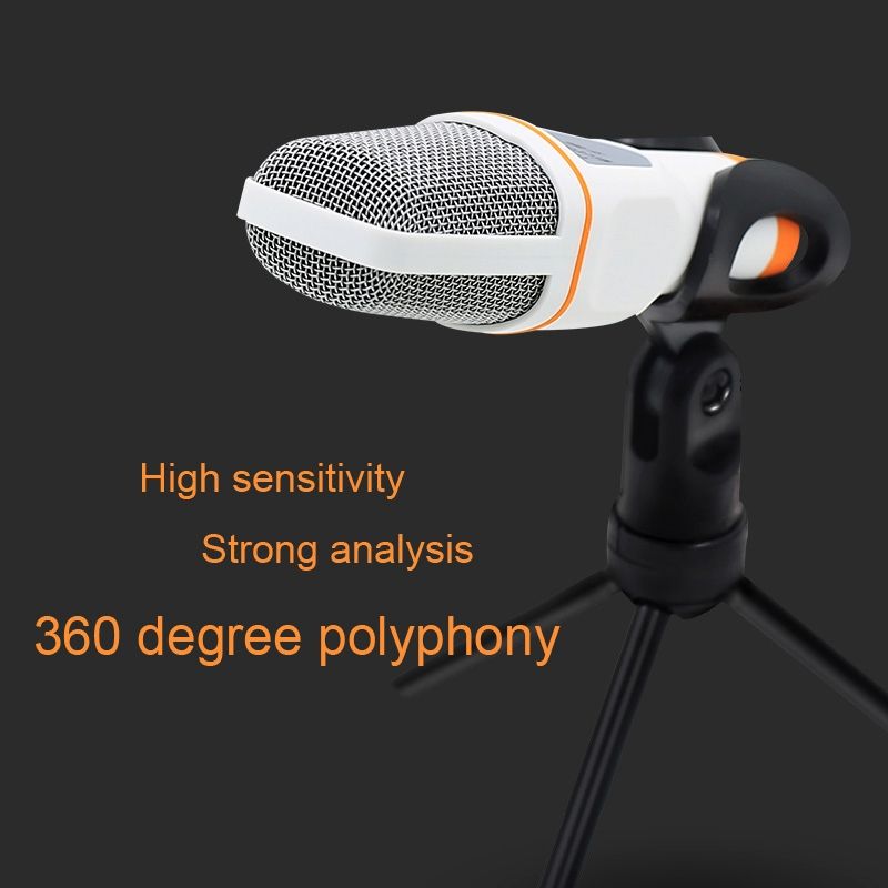 Yanmai SF666 Professional Condenser Sound Recording Microphone With Tripod Holder, Cable Length: 1.3m(Gold)