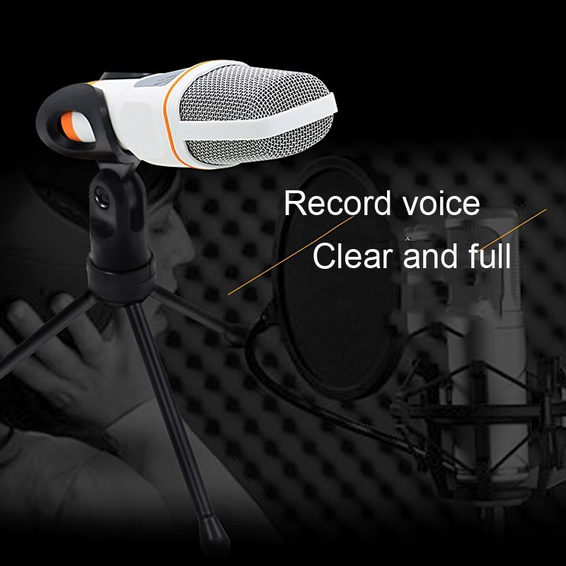 Yanmai SF666 Professional Condenser Sound Recording Microphone With Tripod Holder, Cable Length: 1.3m(Gold)