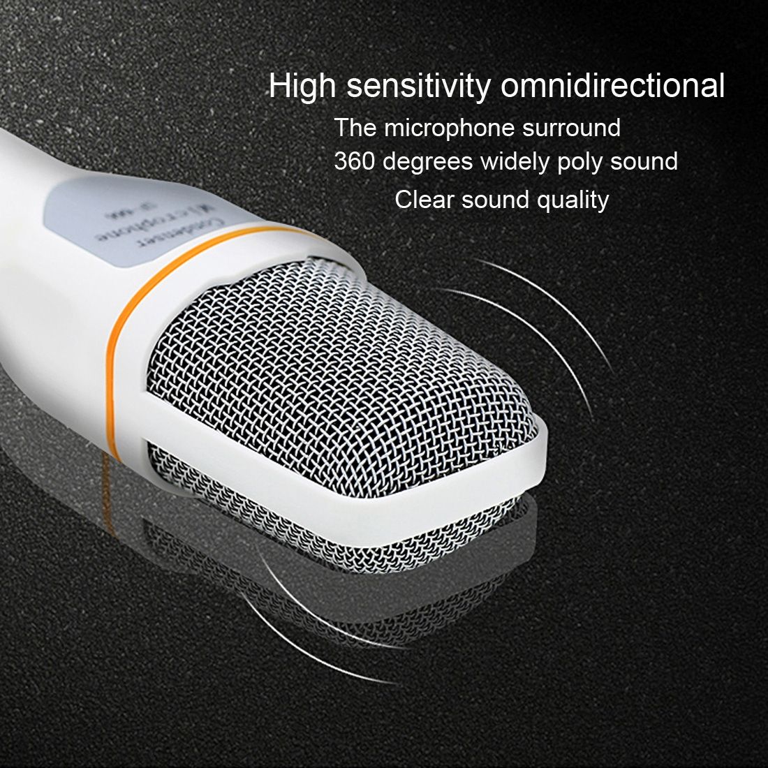 Yanmai SF666 Professional Condenser Sound Recording Microphone With Tripod Holder, Cable Length: 1.3m(Gold)