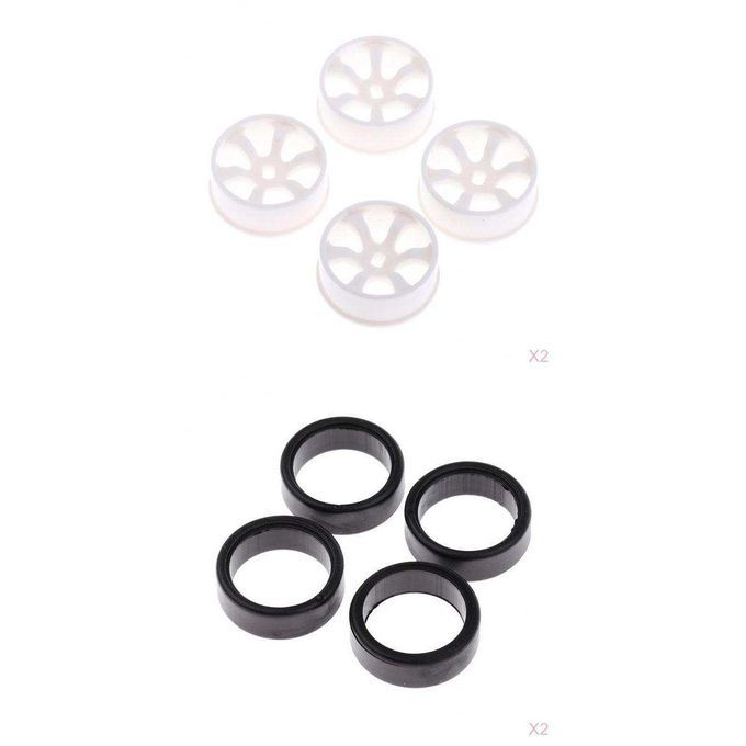 Lots 16 Wheel Rim & Tires For WLtoys K969 K989 RC Model Drift Car DIY