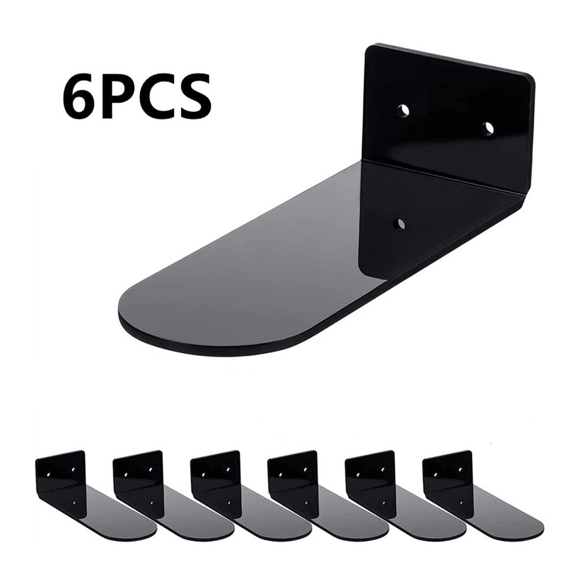 6pcs Floating Shoe Shelves Wall Mounting Saving-Space