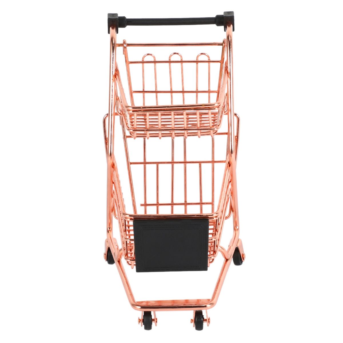 Mini Double Layers Shopping Cart Model Wrought Iron