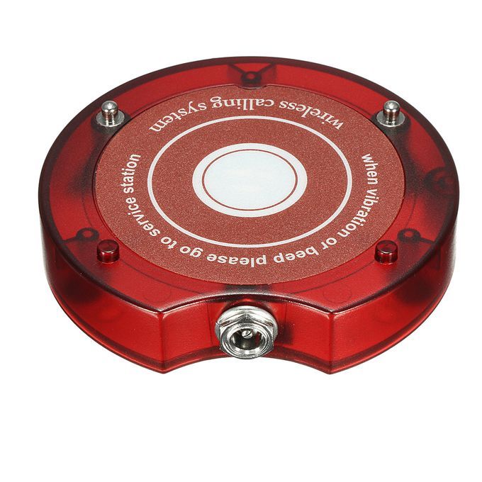 1Pc Round Disk Wireless Meal Taking Acceptor Restaurant Coas